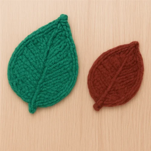 Crochet Leaf Coaster Set – Handmade Home Décor (Large & Small Sets) - Image 5
