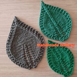Crochet Leaf Coaster Set – Handmade Home Décor (Large & Small Sets)