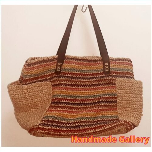 Handmade Crochet Bag – Made with Colored Jute Yarns Dyed with Natural Pigments - Image 4