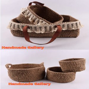 Handmade Jute Yarn Storage Collection – Baskets & Boxes