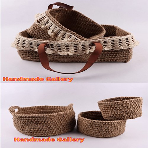 Handmade Jute Yarn Storage Collection – Baskets & Boxes